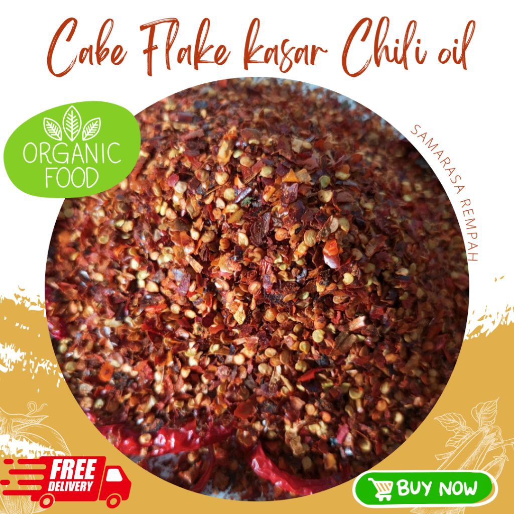

CHILI FLAKE CABE RAWIT GILING KASAR UKURAN 250 GR s dan 100 gr amara samarasa