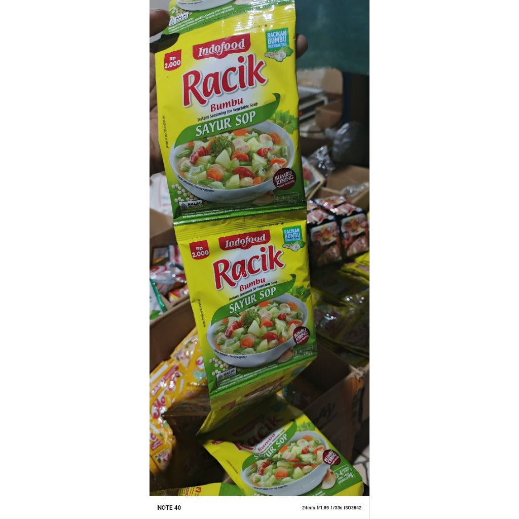 

bumbu racik indofood sayur sop per renceng isi 10 sachet