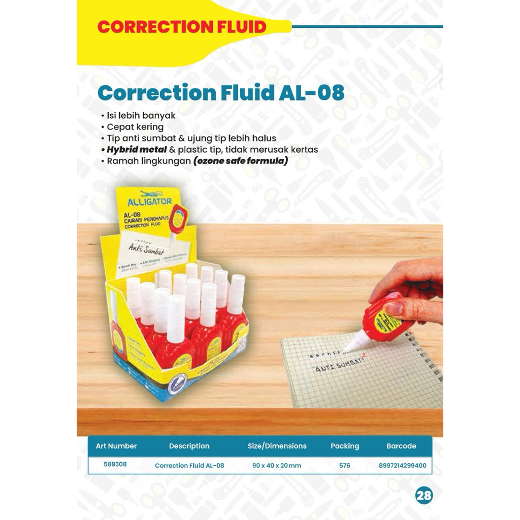 

TIP-EX Alligator Correction Fluid AL-08 Cairan Penghapus