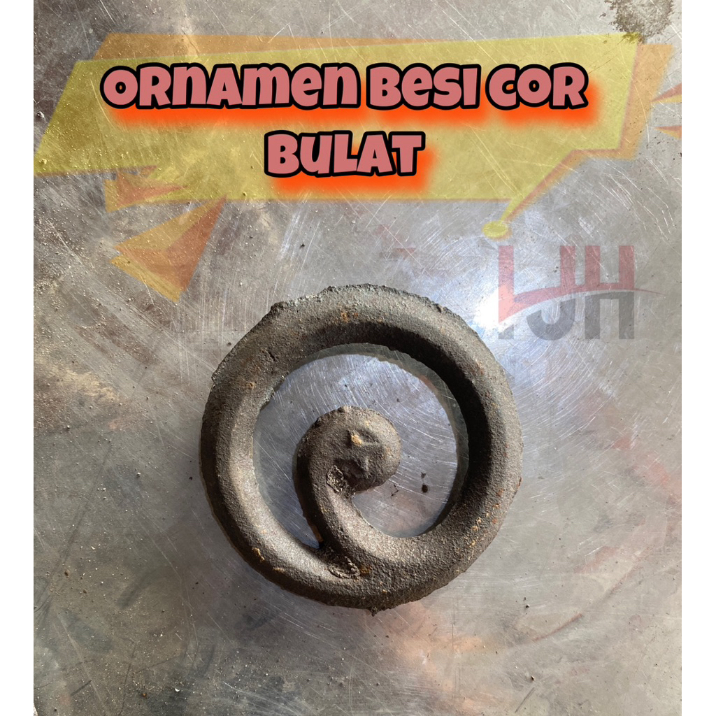 Ornamen pagar besi cor bulat . Ornamen besi tempa / ornamen pagar besi dan tralis / aksesoris besi t