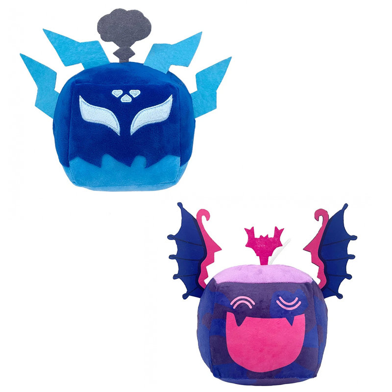 ReadyBlox Fruits Anime Game Plush Toy Fruit Leopard Pattern Box Plush Toy Soft Stuffed Fruits Toy