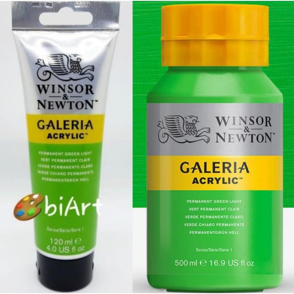 

Cat Akrilik Galeria Acrylic Colour 500ml / 120ml Permanent Green Light Winsor & Newton