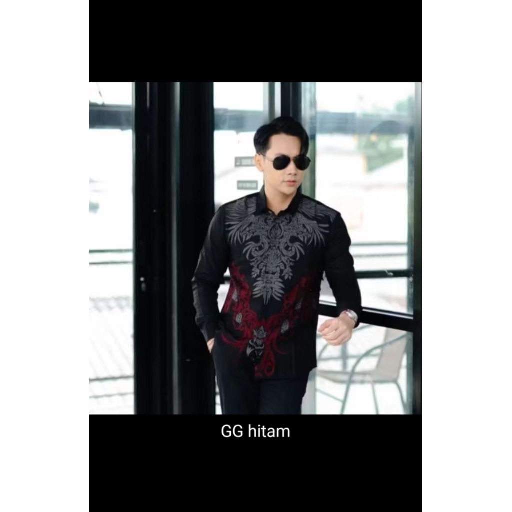kemeja batik dewasa lengan panjang