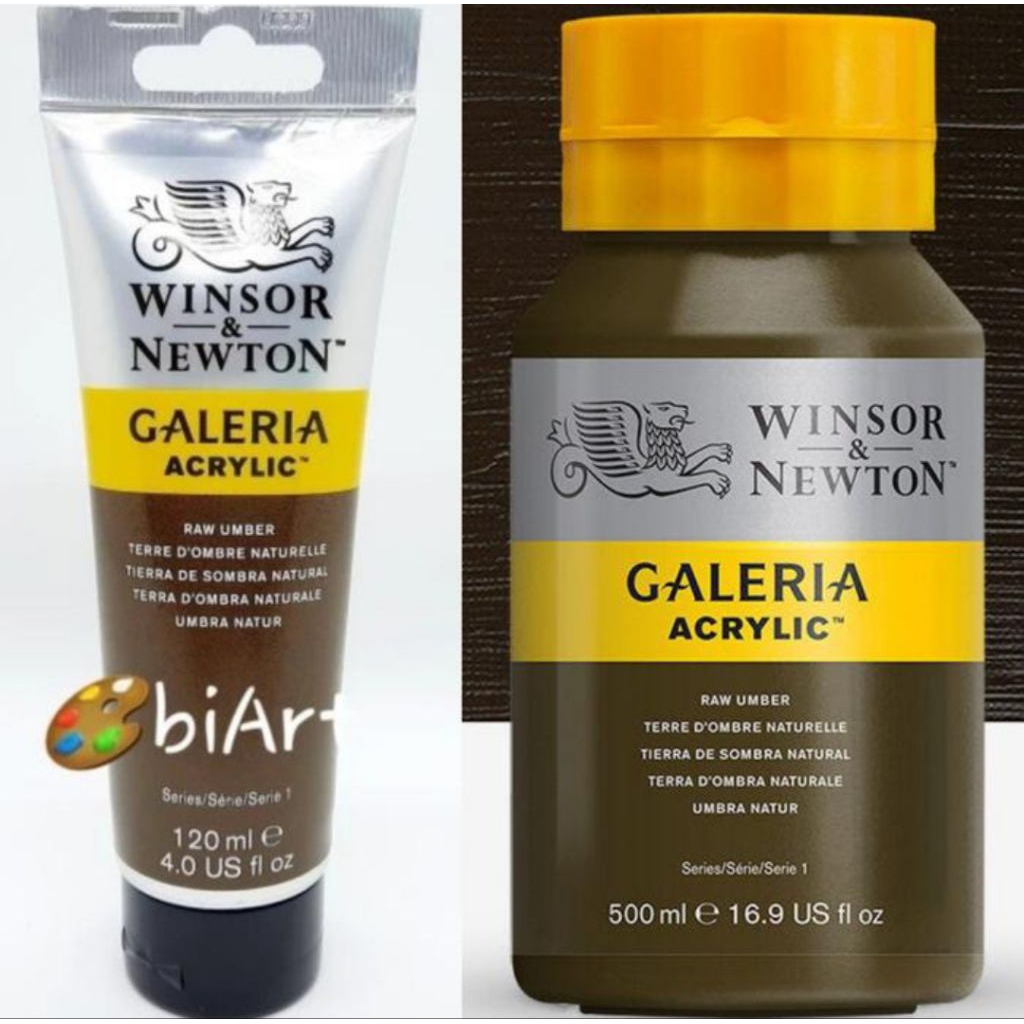 

Cat Akrilik Galeria Acrylic Colour 500ml / 120ml Raw Umber Winsor & Newton