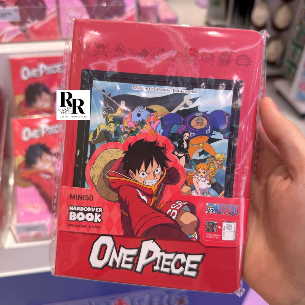 

Miniso x One Piece - Notebook / Buku Tulis / One Piece Collection Fridge Magnet Magnetic Hardcover Book (80 sheets)
