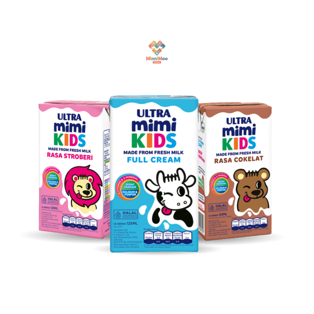 

Susu UHT ULTRA Mimi Kids - Susu Anak Full Cream Stroberi Cokelat