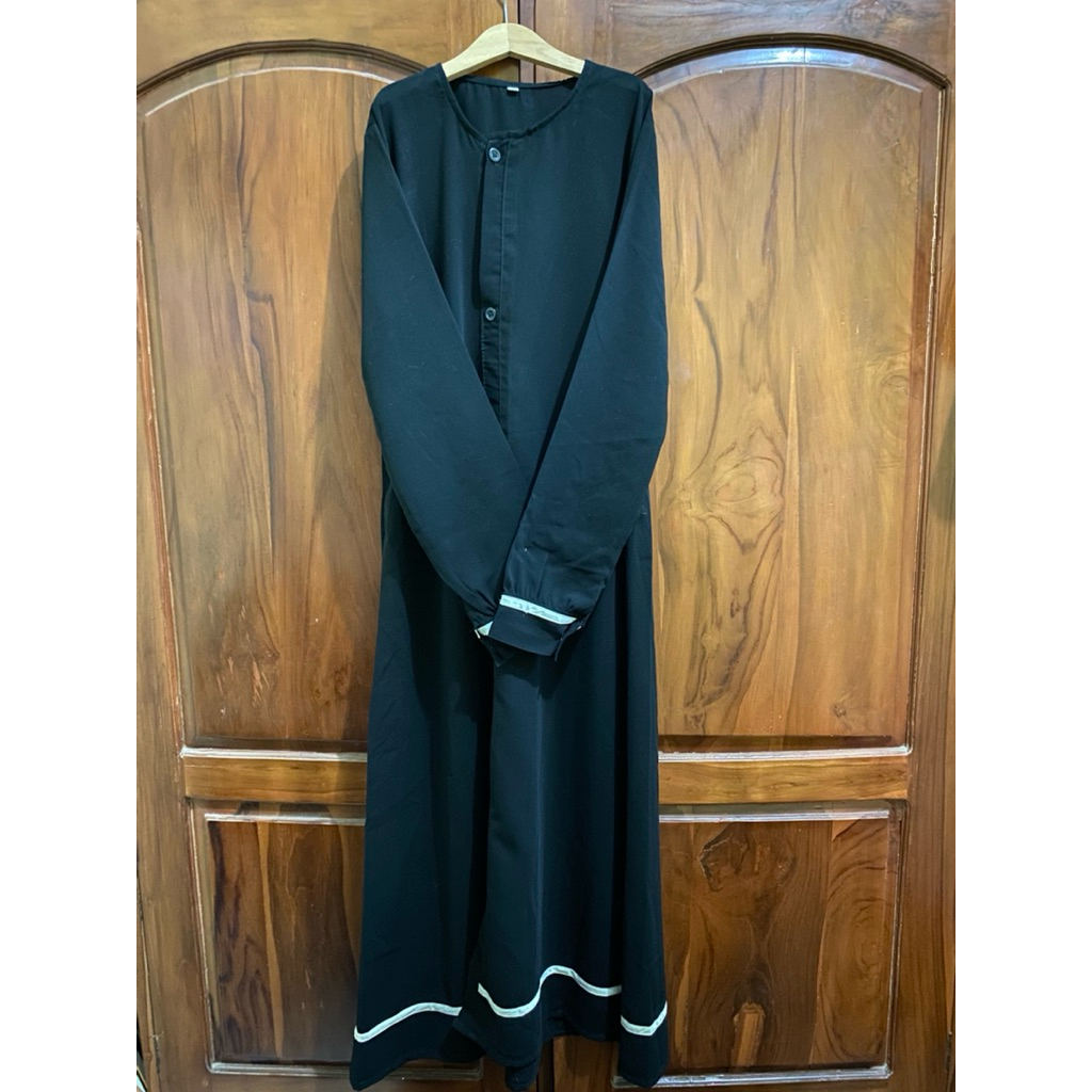 abaya + midi dress