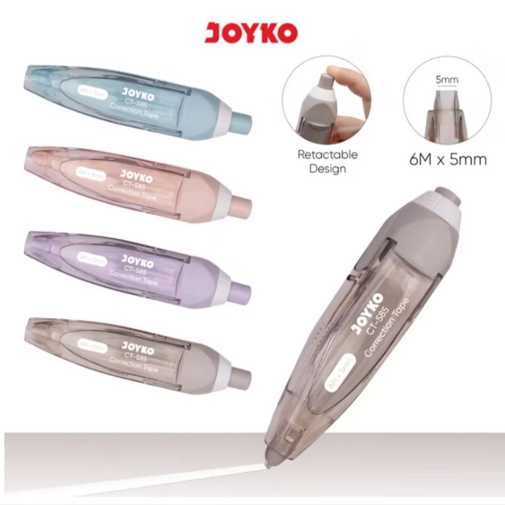 

Joyko Pita Correction Tape/Tip Ex Pita CT-585 Retractable Design 6mx5mm