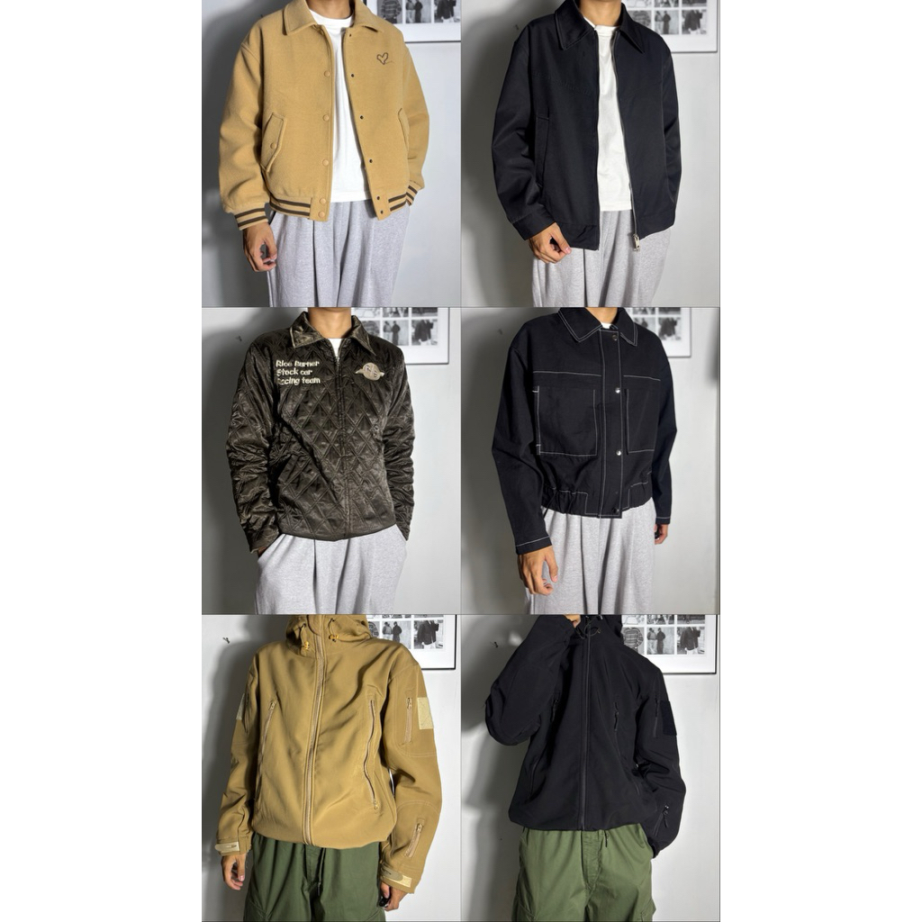 outerwear vintage jacket | blouson jacket boxy | jaket boxy jaket kasual