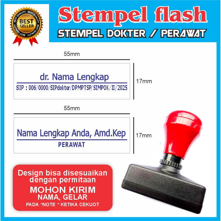 Stempel nama, Stempel Dokter / Perawat