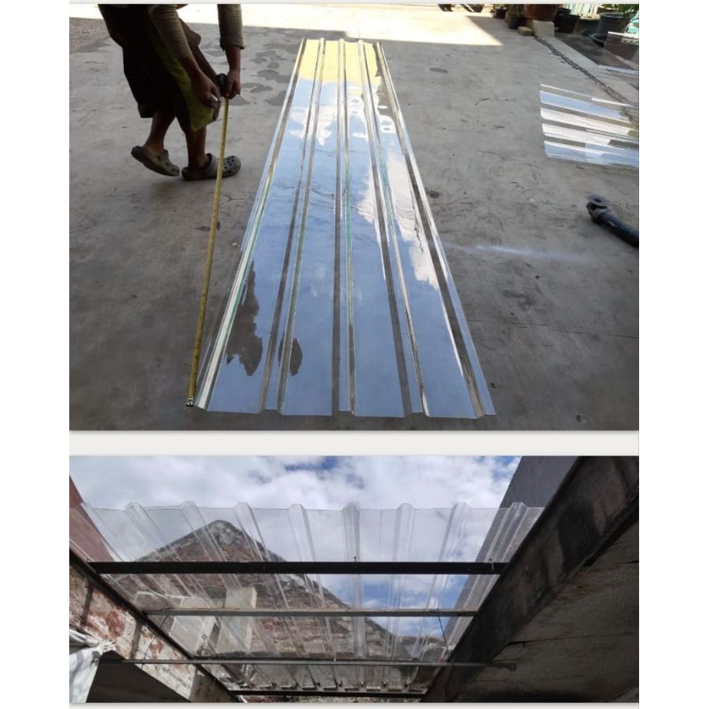 Spandek Bening, Clear atau Atap Transparant bahan fiber