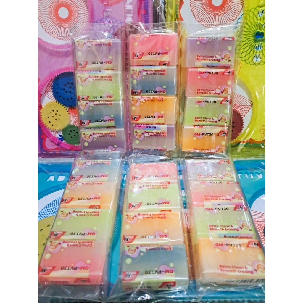 

[ATMS] JUAL 4 PCS Penghapus Pensil Gadjah Mada GM PV 30. Eraser GM-PV30 W Colours.