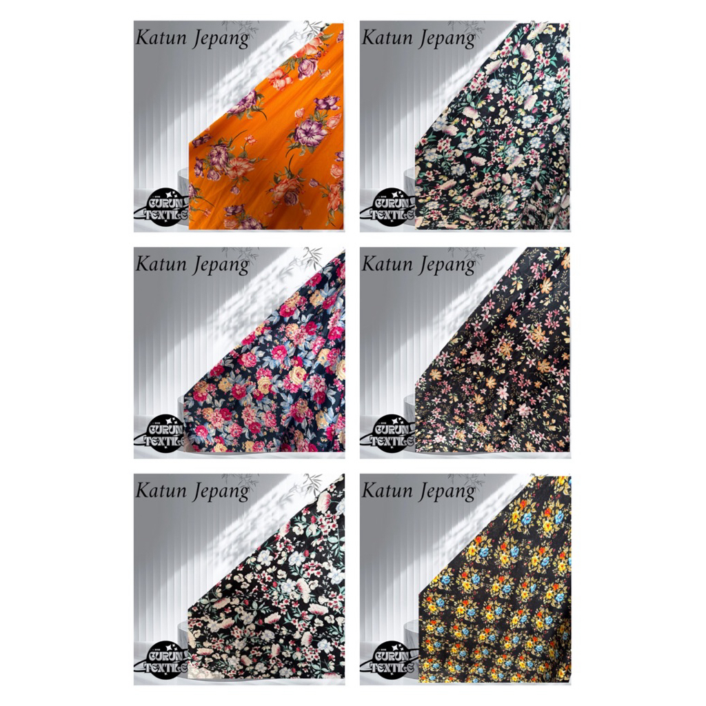 kain katun Jepang motif bunga-bahan katun Jepang grad A
