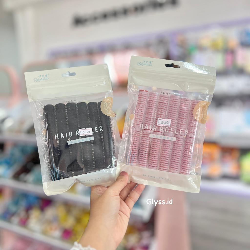 GLYSS Roll Rambut Kecil Isi12 / roll rambut isi banyak / roll poni