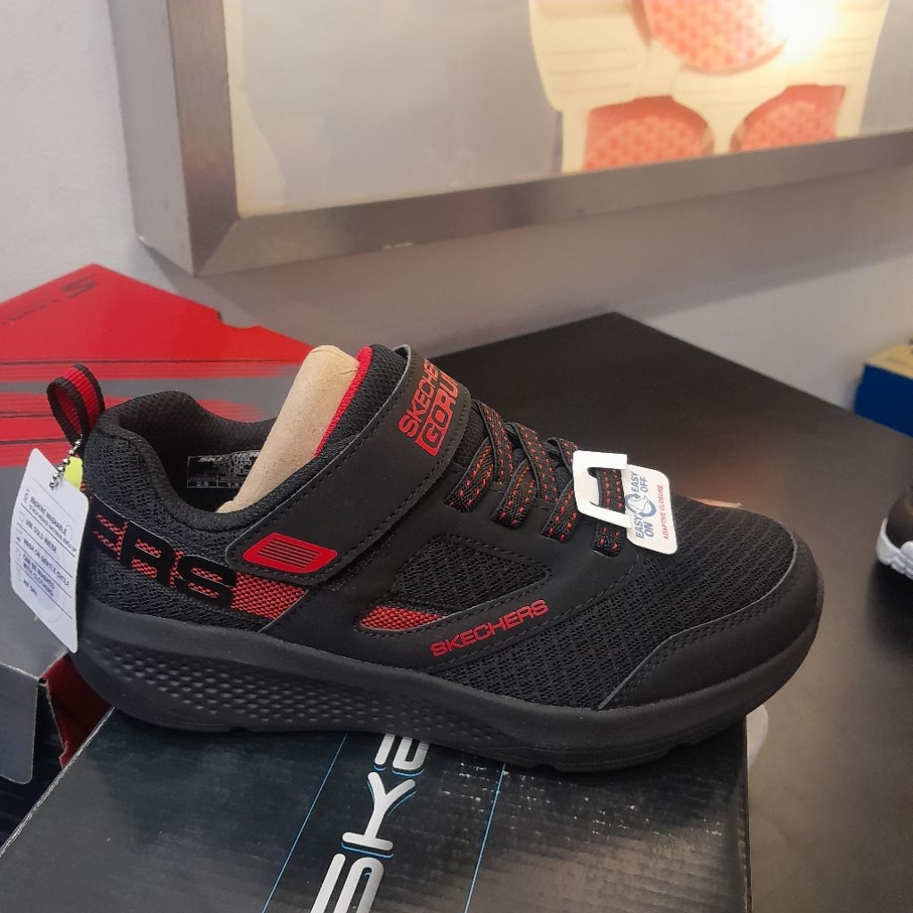 SEPATU HITAM SKECHERS GO RUN KIDS ORIGINAL 32 36 37
