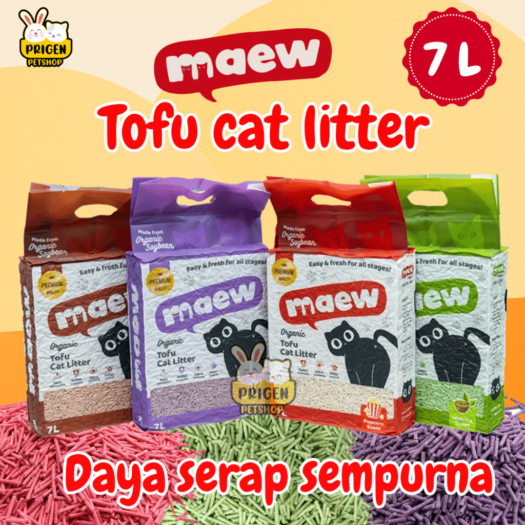 GROSIR  MAEW TOFU CAT LITTER  PASIR GUMPAL WANGI 7L /2.5 kg PASIR KUCING TOFU MURAH