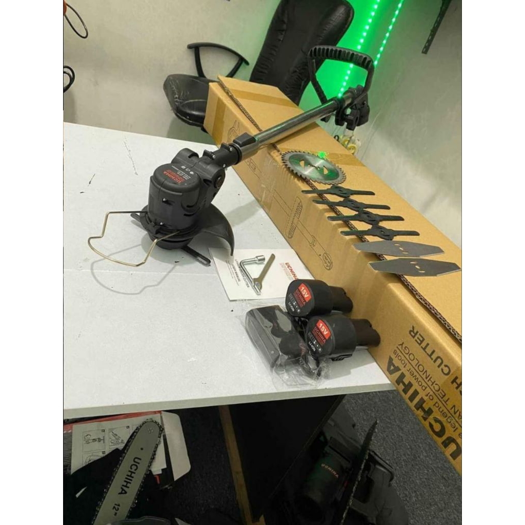 Mesin Pemotong Rumput Listrik Tanpa Kabel + 2 Baterai + Aksesoris Lengkap | COD