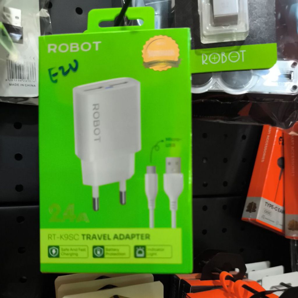 robot rt-k9sc travel adapter charger type c 2.4a original