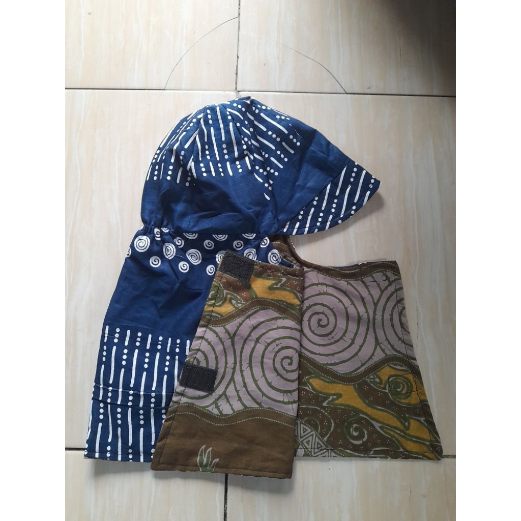 Kerpus Batik Standar Dengan Perekat/ Topi Proyek/ Topi Kerpus/ Topi Las/ Topi Sebo/ Topi Mancing