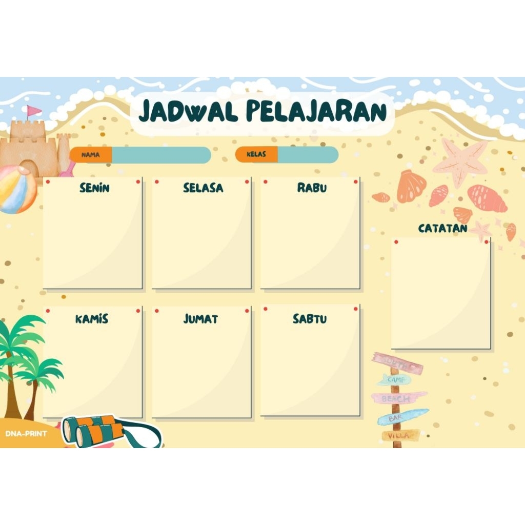 

Cetak lembar jadwal pelajaran A4 photo paper glossy 230gsm FREE kertas laminasi dingin