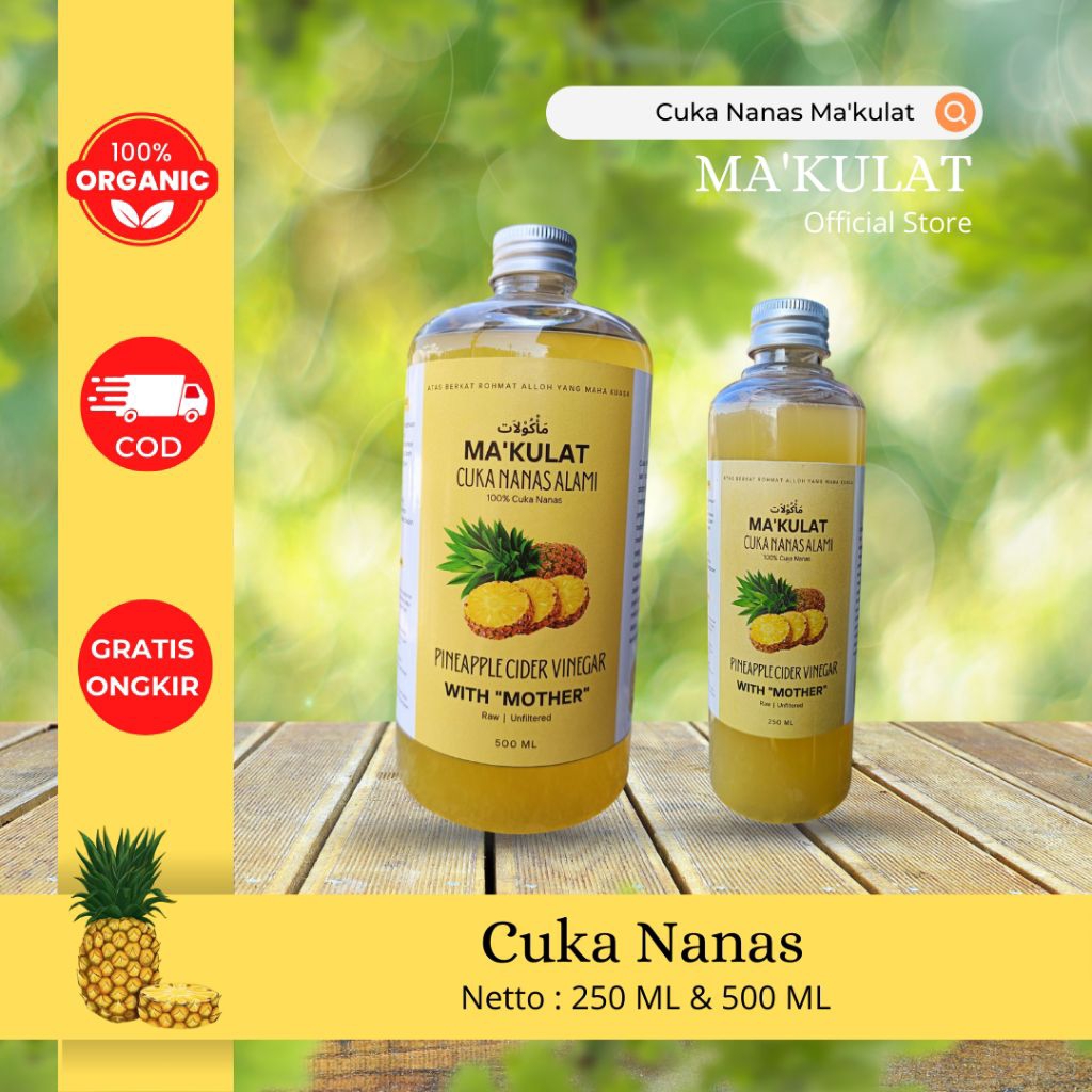 

Cuka Nanas Asli - kemasan 500ML