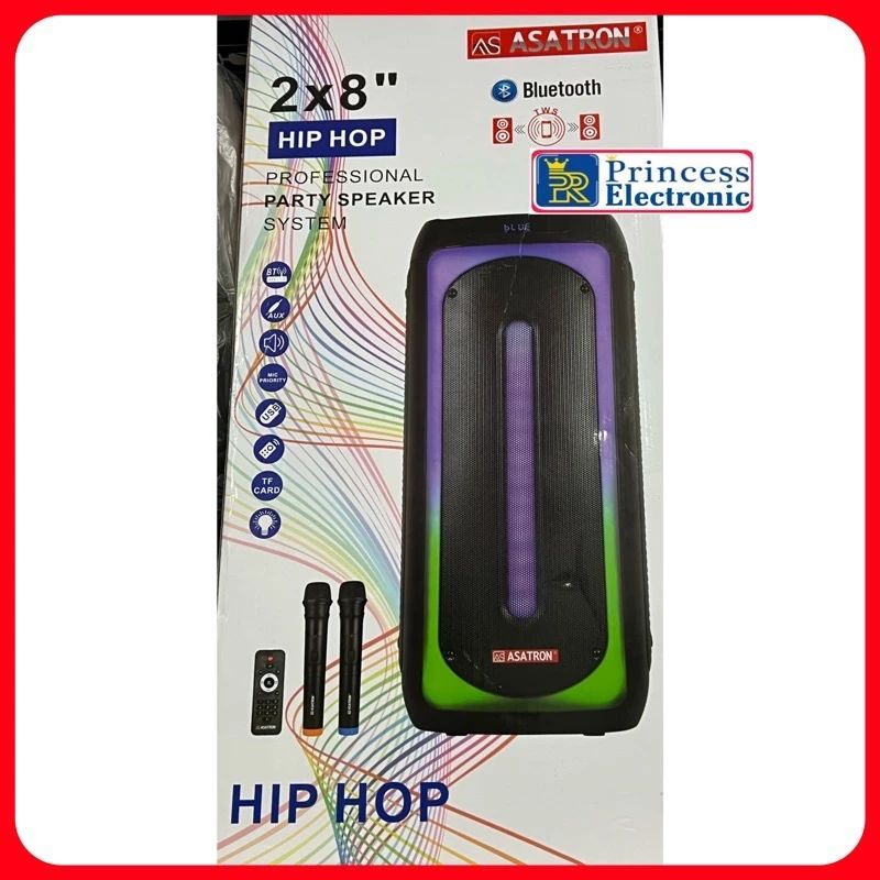 Speaker Bluetooth Asatron Hip hop 8 inch double