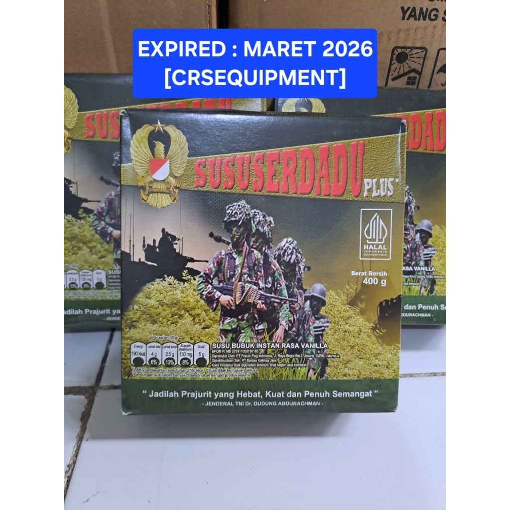 

(OBRAL SAMPAI HABIS) SUSU SERDADU ASLI 100% READY EXP MARER 2026