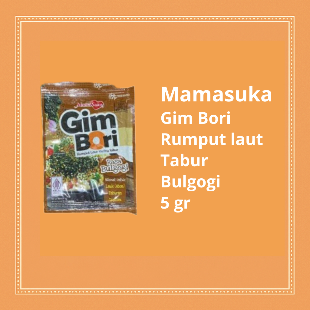 

Mamasuka Gim Bori Rumput Laut Tabur Rasa Bulgogi 5g Sachet | Taburan Nori Korea