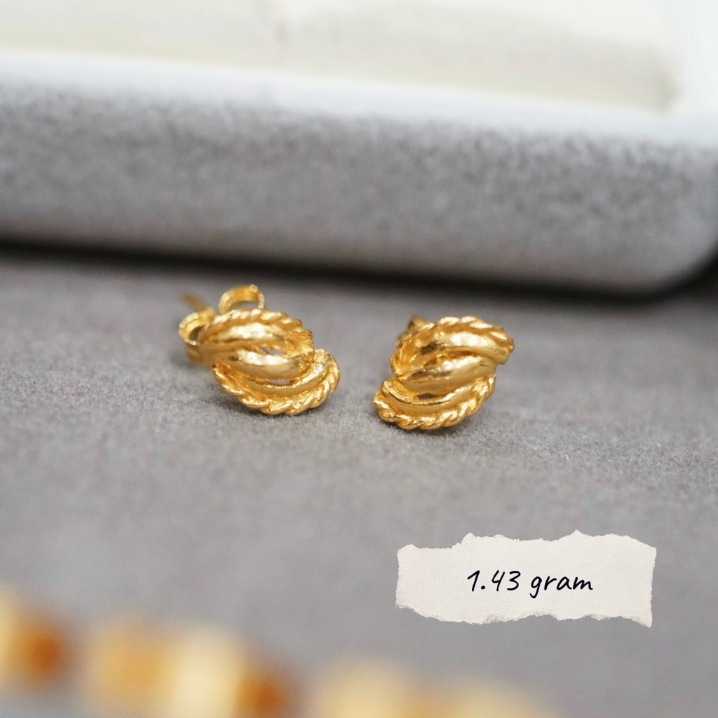 Anting Emas Tusuk Kerang Kadar 700 Anting Tusuk Gold kadar 700