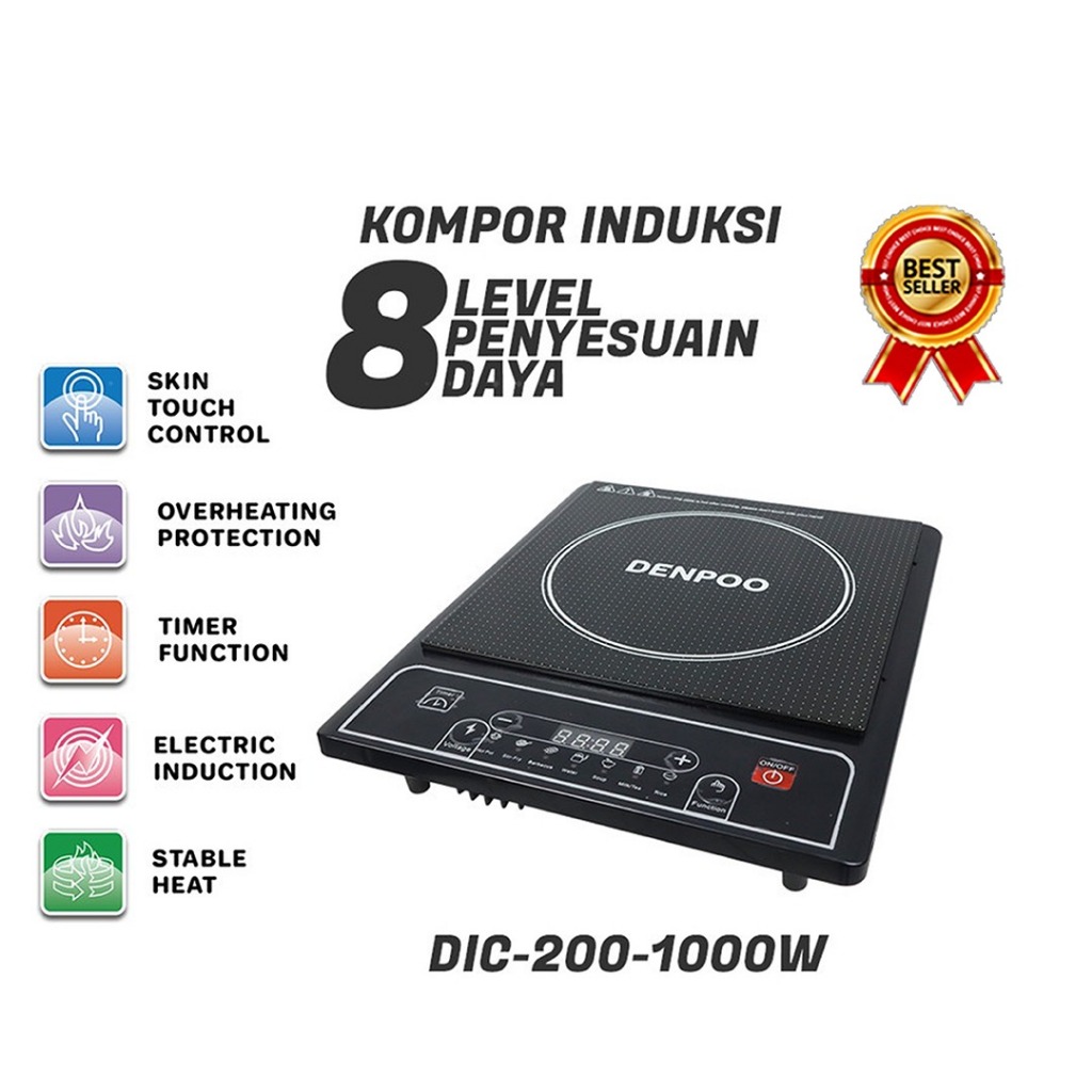 Kompor Listrik Induksi Digital Low Watt DIC 200-1000
