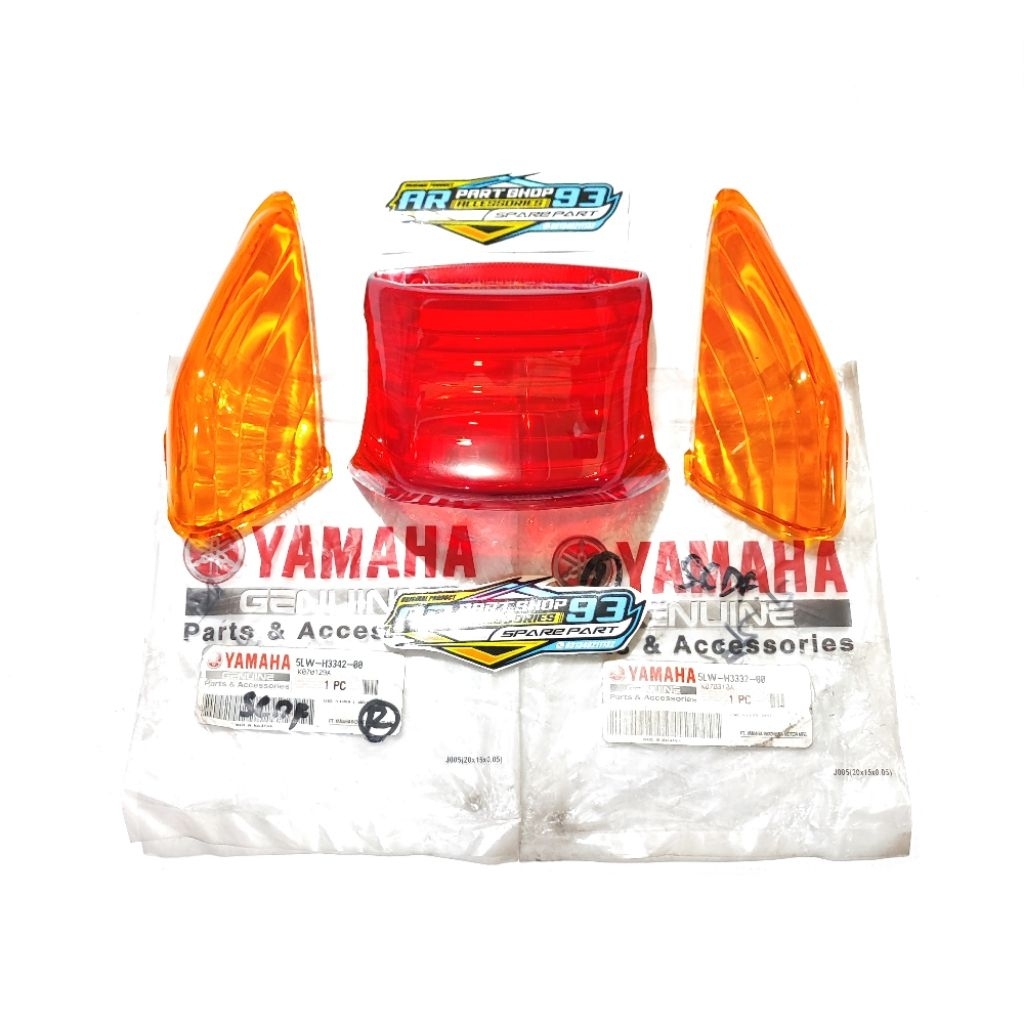 KACA MIKA LAMPU STOP + SEIN RITING LAMPU BELAKANG NOUVO LELE KIRI KANAN ORIGINAL NEW YAMAHA 100%