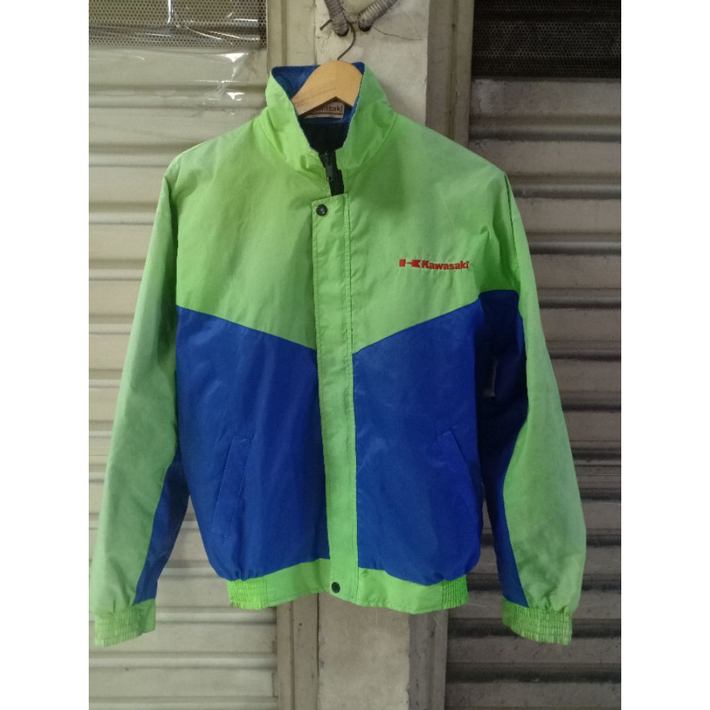 jaket vintage motor Kawasaki original