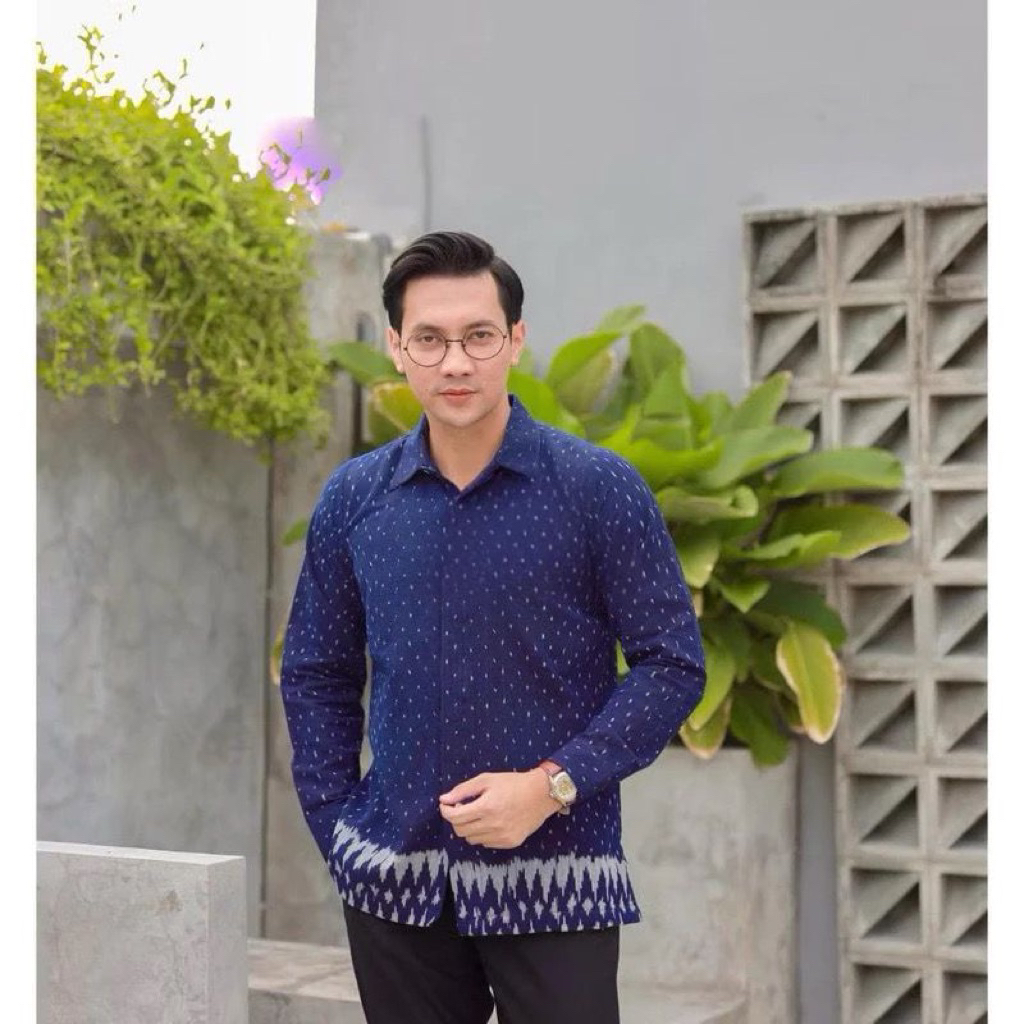 Kemeja Tenun Pria Tenun Jepara