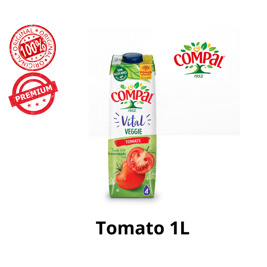 

JUICE COMPAL VITAL VEGGIE TOMATE/JUS TOMAT 1L