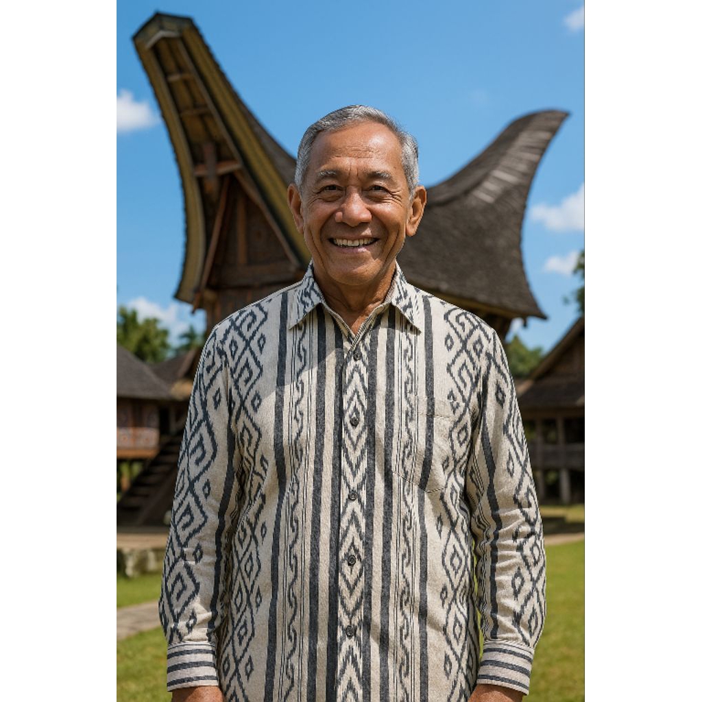 Kain Tenun Premium Motif Toraja Putih