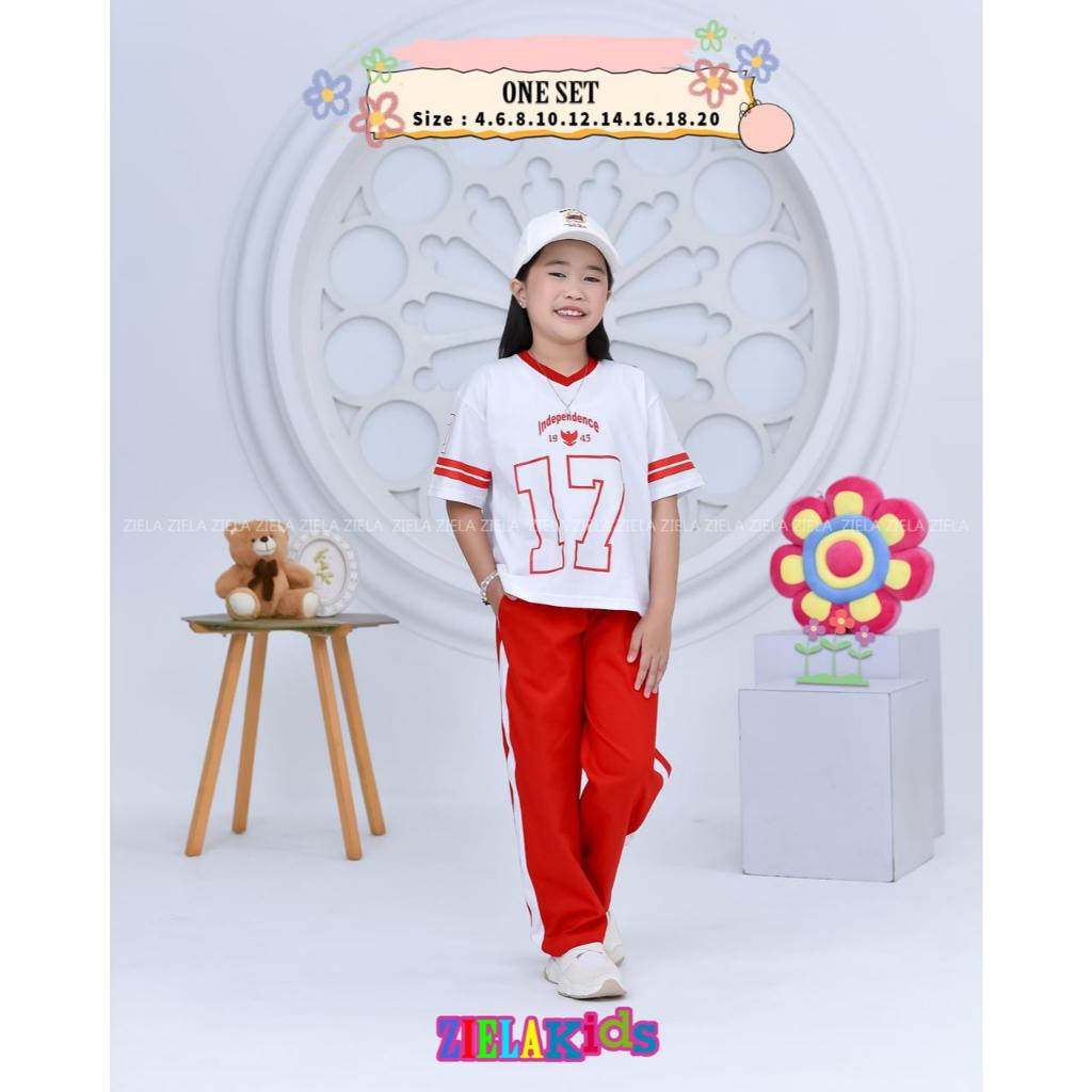 ZIELA SETELAN ANAK MERAH PUTIH /SETELAN ANAK 17 AGUSTUS /ZIELA SET