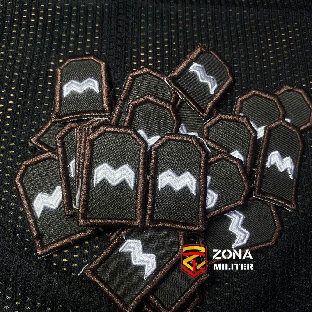 BORDIR PANGKAT PDL COKLAT AIPDA TIMBUL