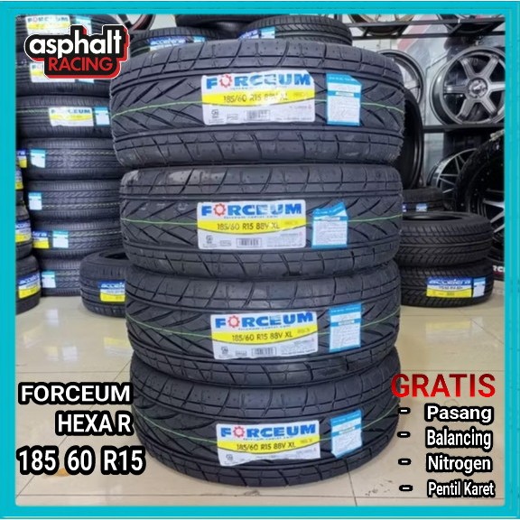 Ban Mobil Standar Yaris Swift March Jazz Ukuran 185/60 R15 Merek Forceum Hexa-R