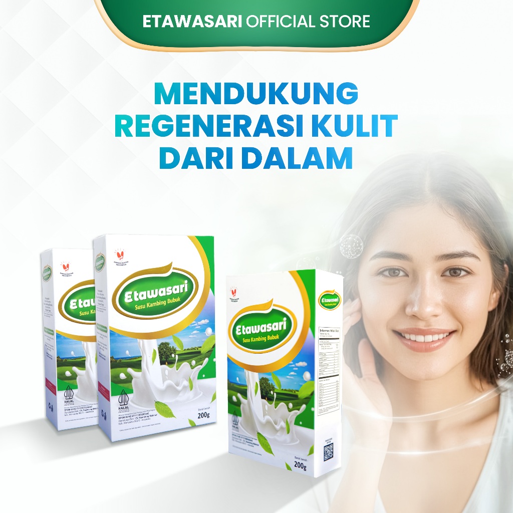 

Etawasari Susu Mendukung Regenerasi Kulit dari Dalam - 200 Gram (3 box)