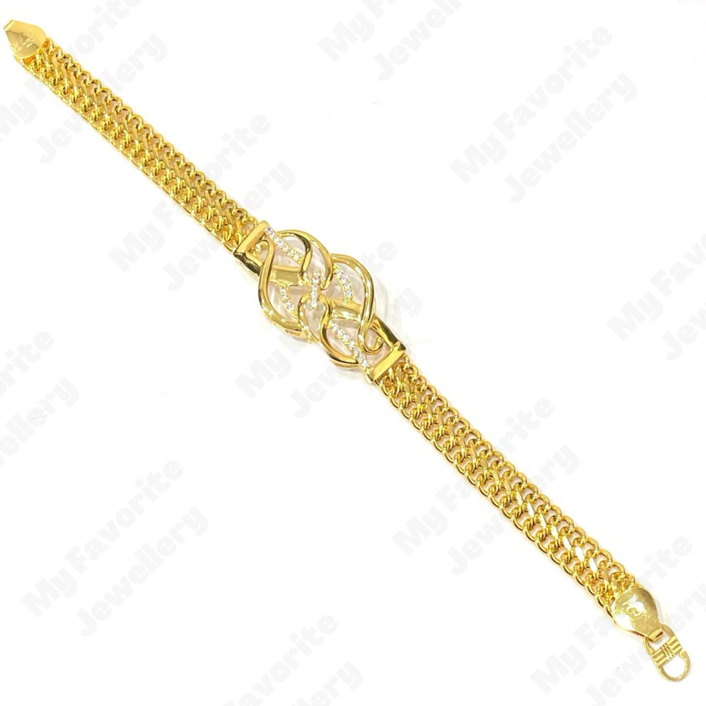 Gelang Holo AD Emas Asli 10graman Kadar 875 20K