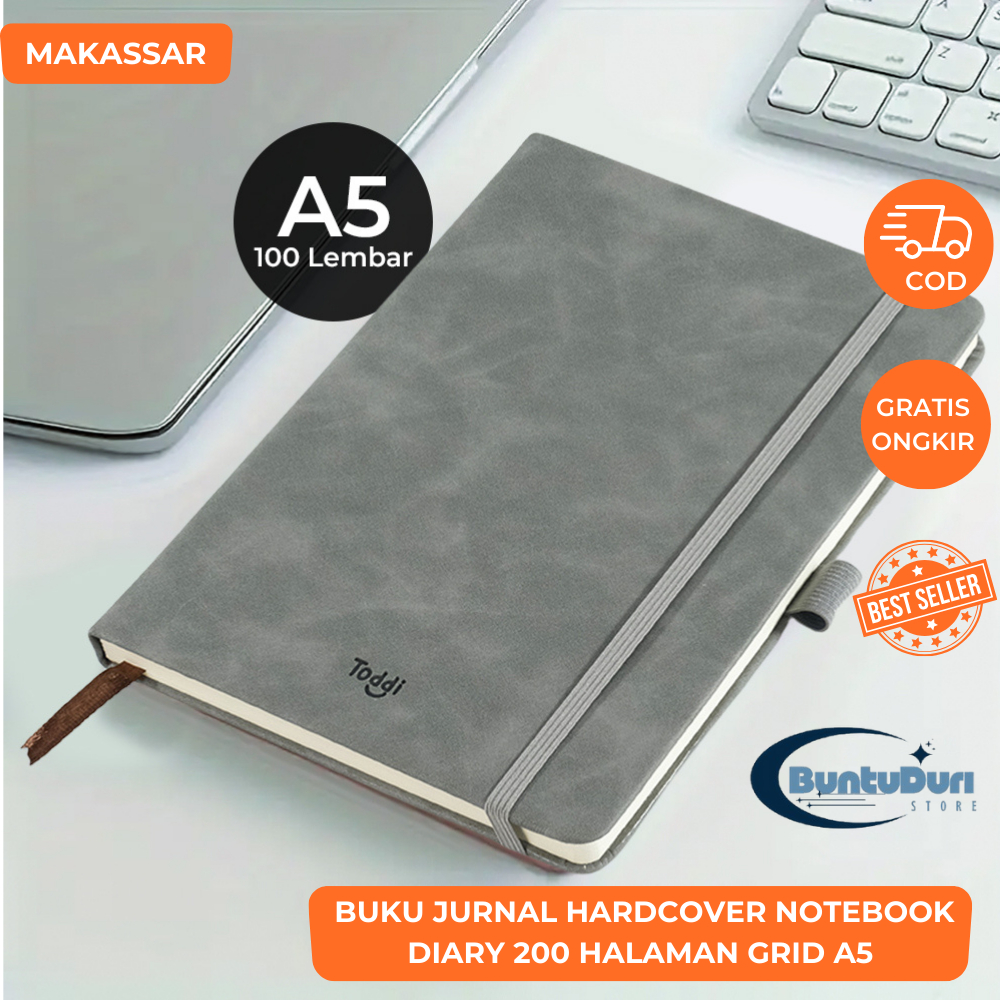

Buku Jurnal Hardcover Notebook Diary 200 Halaman Grid A5