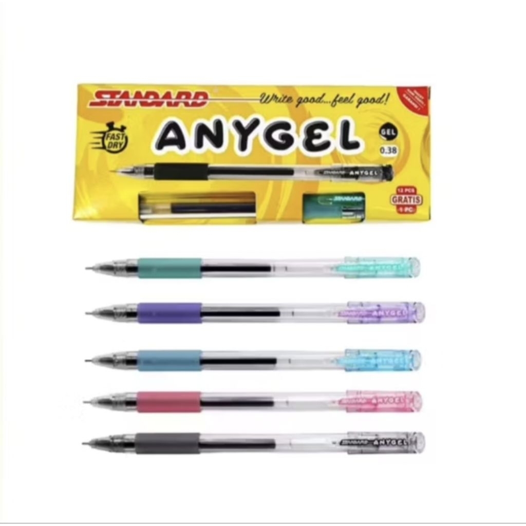 

Pena Standard Anygel Per Kotak 12 + Bonus 1 pena