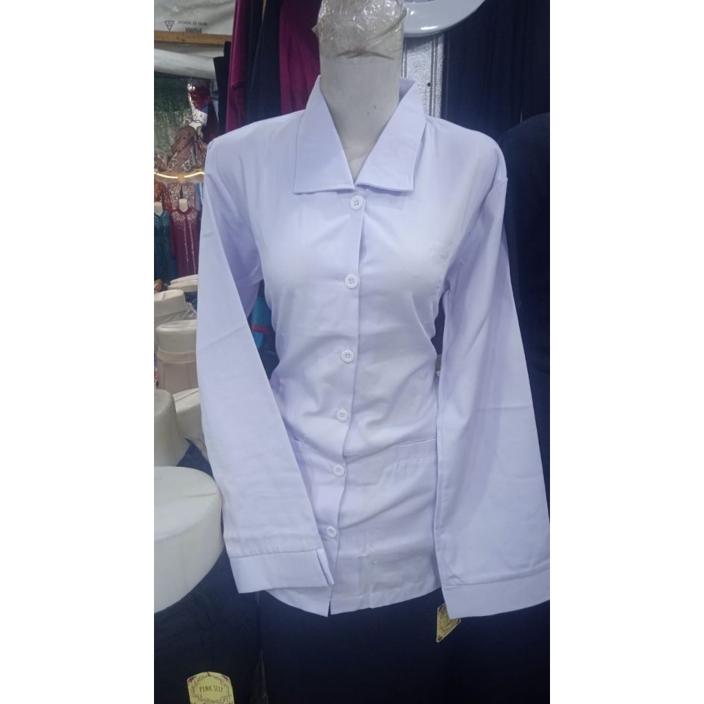 Baju Dinas Putih Wanita PDH Putih PNS Cewek Kemeja Kemeja Putih PNS Wanita Baju Putih PNS W...