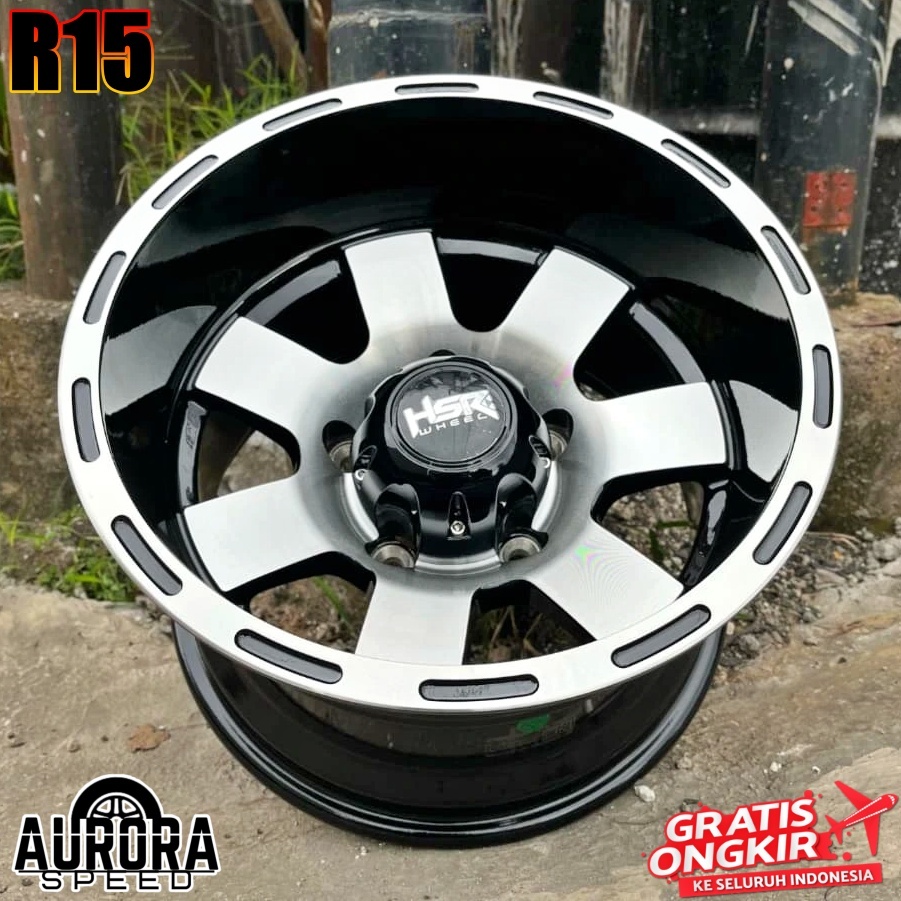 Velg celong ring 15 lebar 10 HSR TWIIST R15 PCD 5X139 untuk mobil Feroza,Taft,Escudo,Jimny,Sidekick