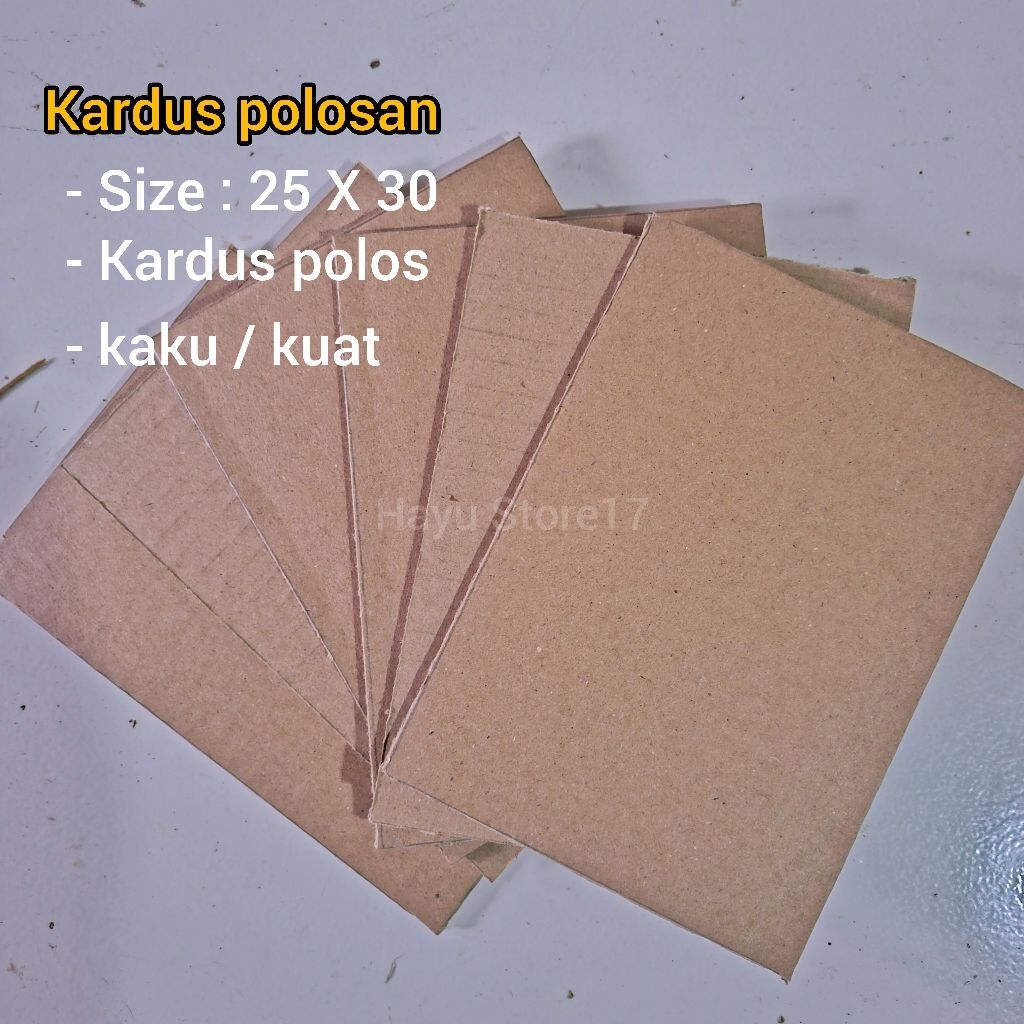

Kardus polos ukuran 25x30 cm untuk alat packing dll