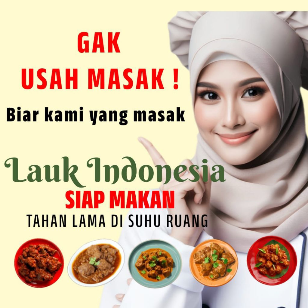 

Lauk Siap Saji Langsung di Makan Instan Tahan Lama di Suhu Ruang Lauk Anak Kos Pondok
