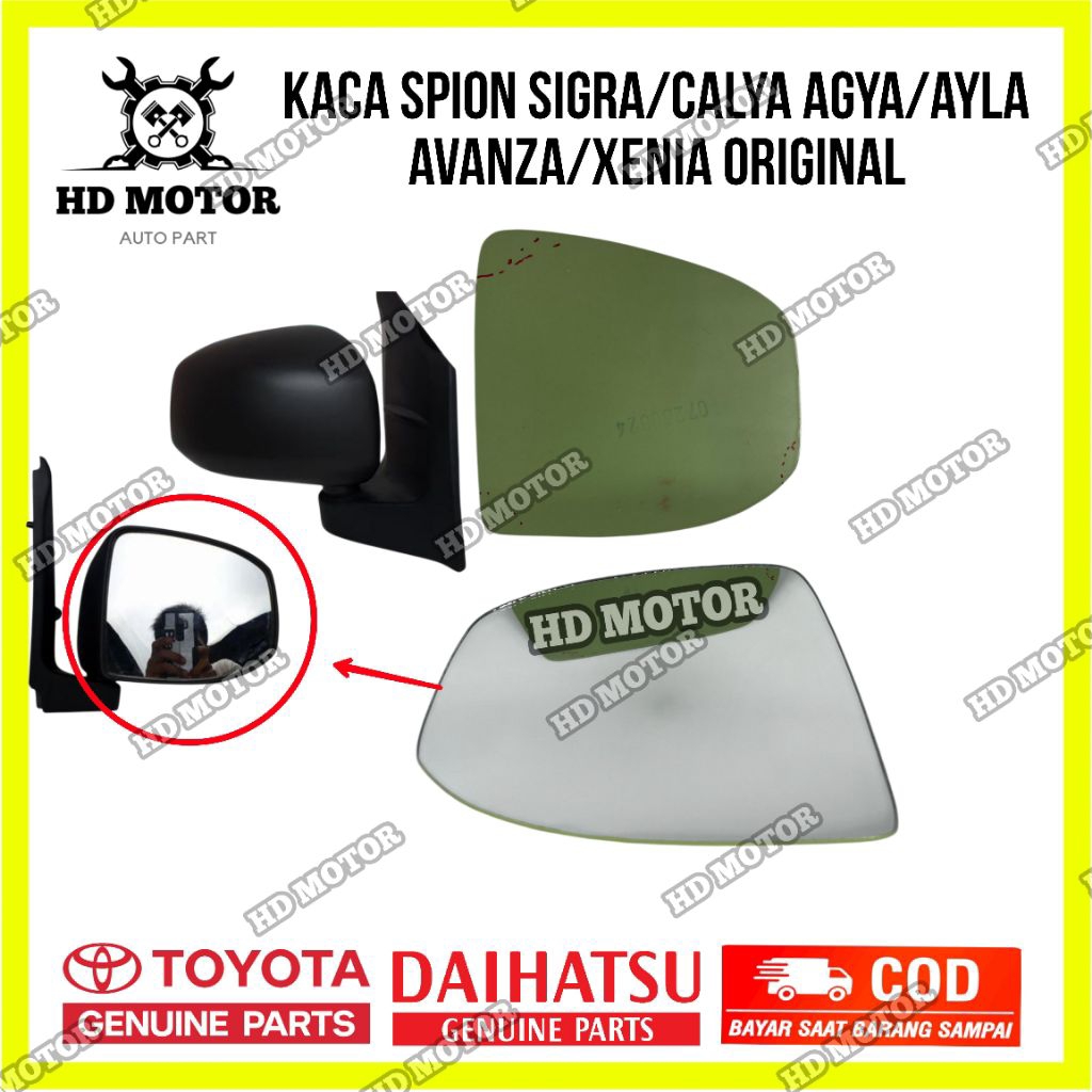 kaca spion manual mobil sigra calya agya ayla avanza xenia original kanan atau kiri bisa cod