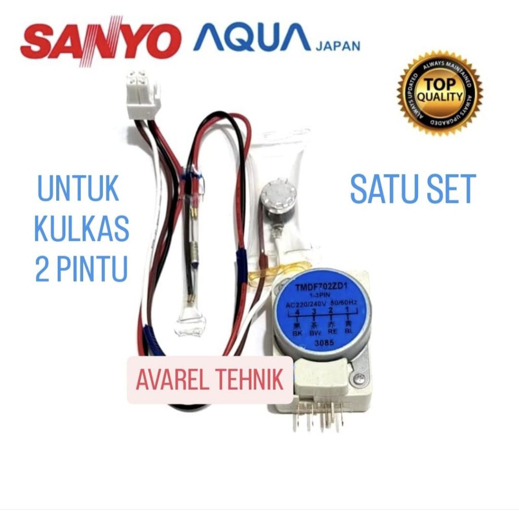 Timer Defrost Bimetal Fius Kulkas Sanyo Aqua 2 pintu ORI