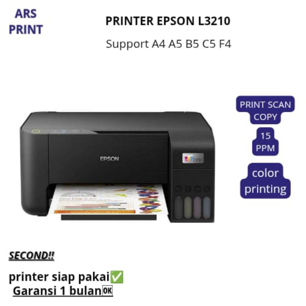 Printer Epson l3210 Second Sangat Mulus