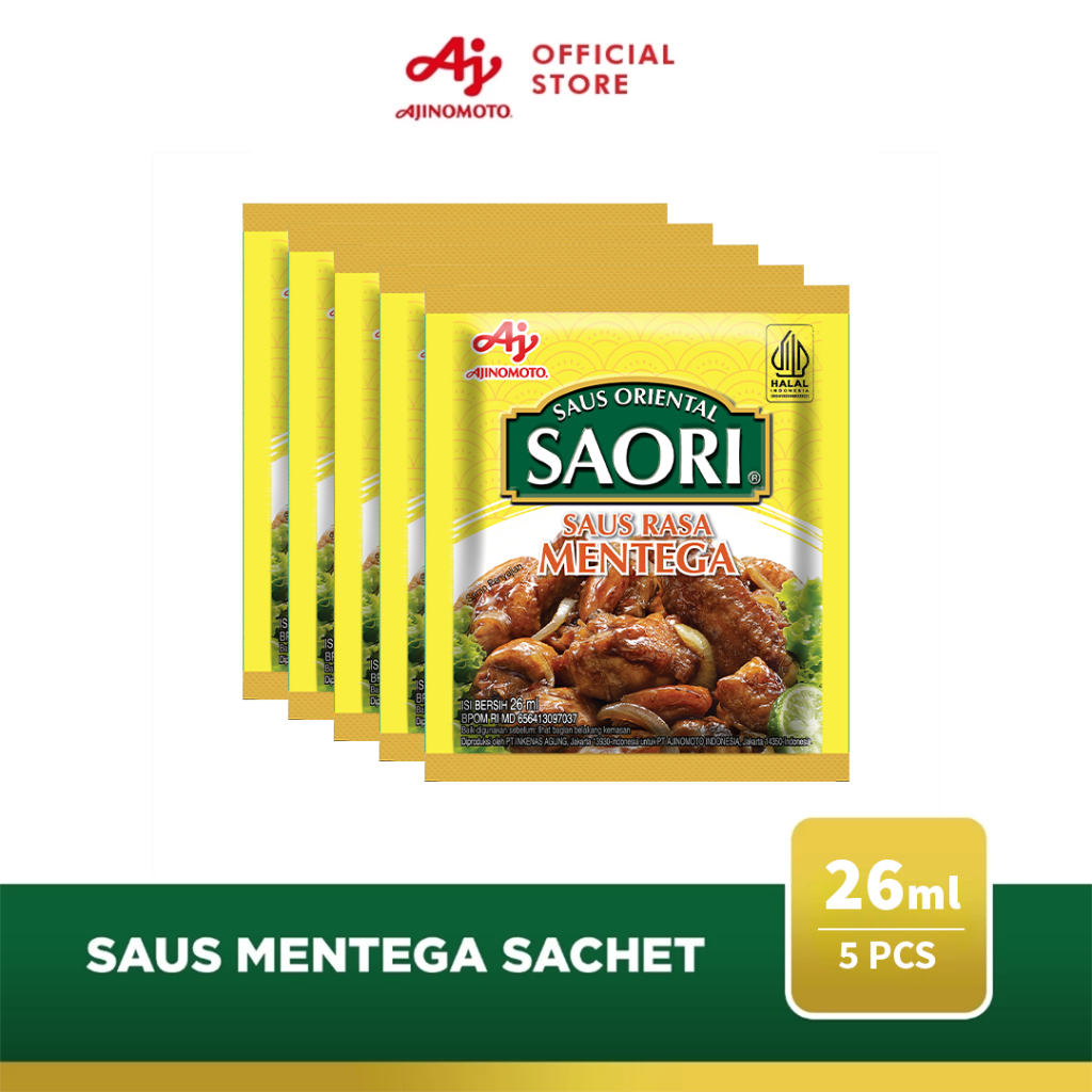 

SAORI® Saus Mentega Oriental Sachet 26 ml (5 pcs)